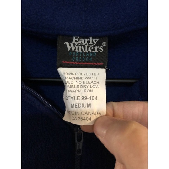 Vintage Early Winters Fleece Jacket Women’s Size Medium Royal Blue 3/4 Zip - Picture 3 of 5